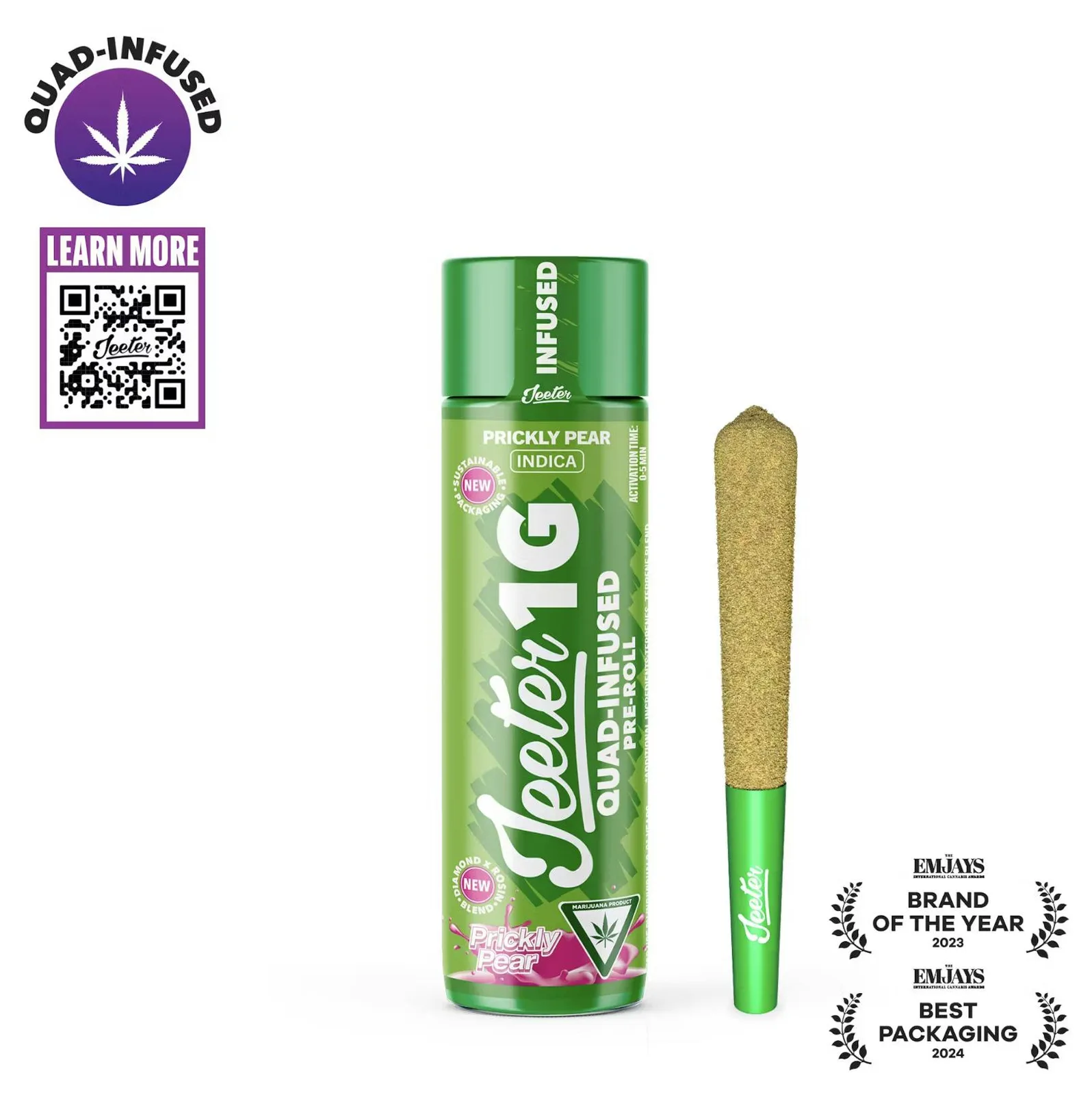 Jeeter | Prickly Pear | Quad-Infused Joint | 1g