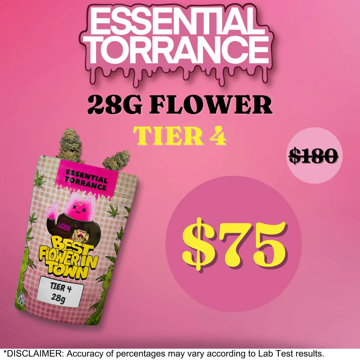 TIER 4 Flower 28g $75