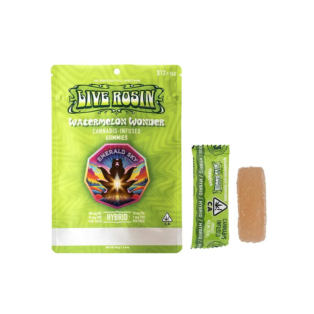 Emerald Sky | Watermelon Wonder | Live Rosin Gummies | 10pk