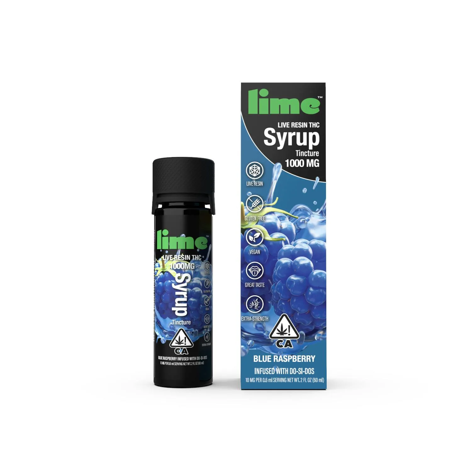 1000mg Live Resin THC Syrup Tincture | Blue Raspberry