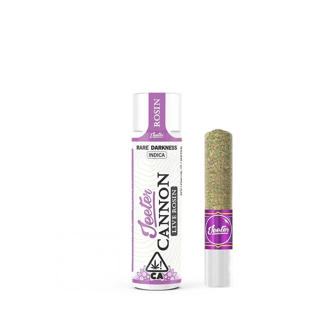 Jeeter | Rare Darkness | Live Resin Cannon | Infused Joint | 1.3g