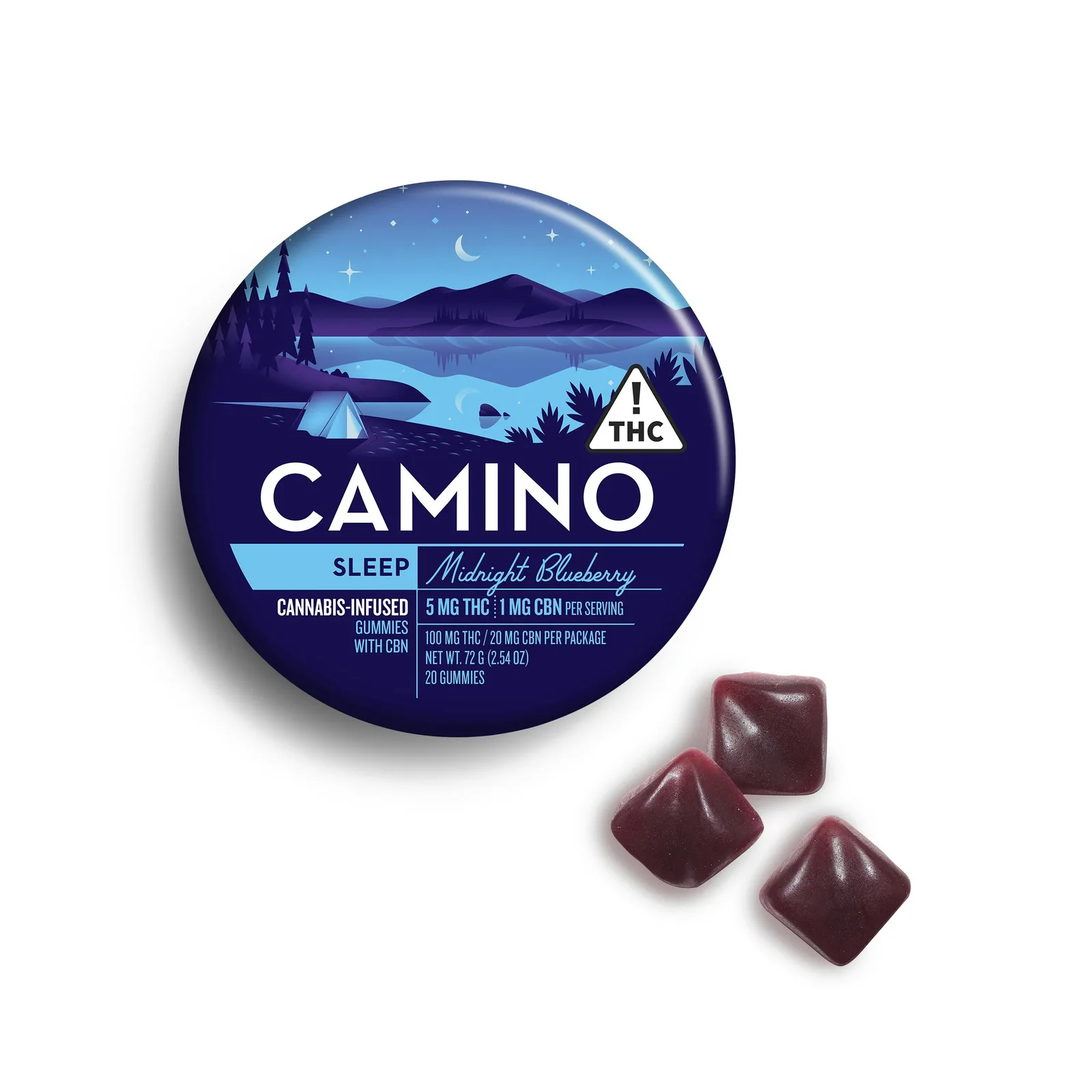 Camino - Midnight Blueberry CBN Gummies 20pk (100MG)