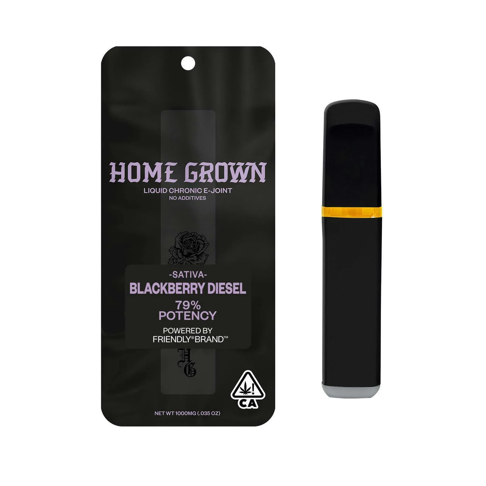 Home Grown | Blackberry Diesel | Cured Resin AIO Disposable | 1g