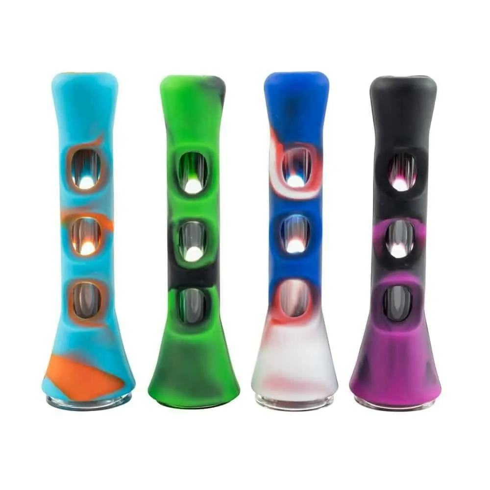 GLASS - 3.5" CHILLUM W/ SILICONE