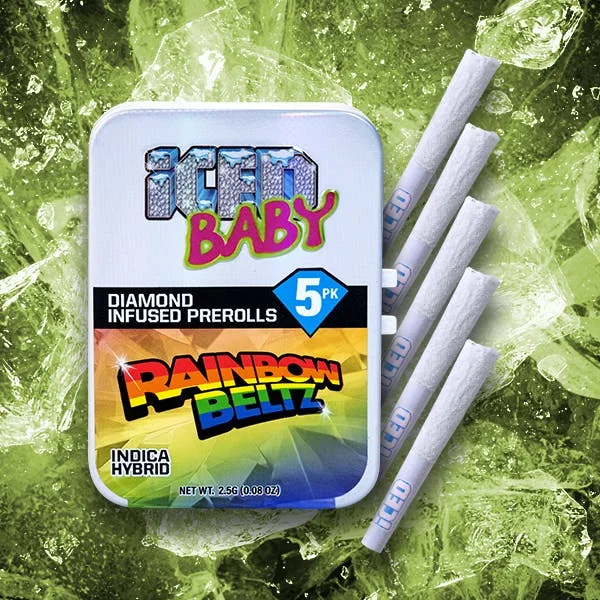 ICED - Infused Preroll - 0.5g 5pk - Rainbow Beltz