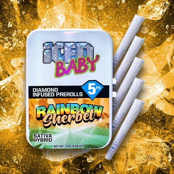ICED - Infused Preroll - 0.5g 5pk - Rainbow Sherbet