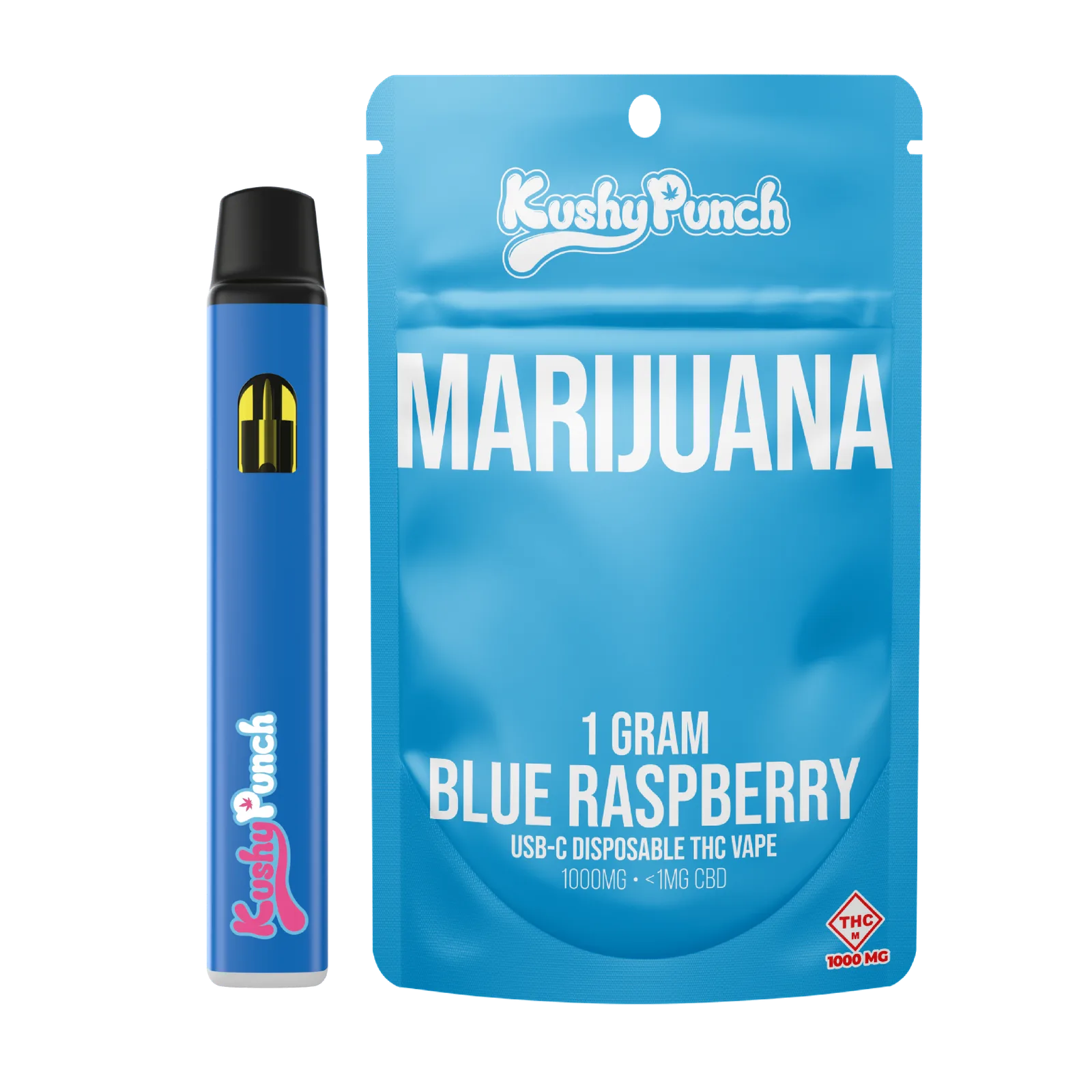 1G Kushy Punch Vape - Blue Raspberry