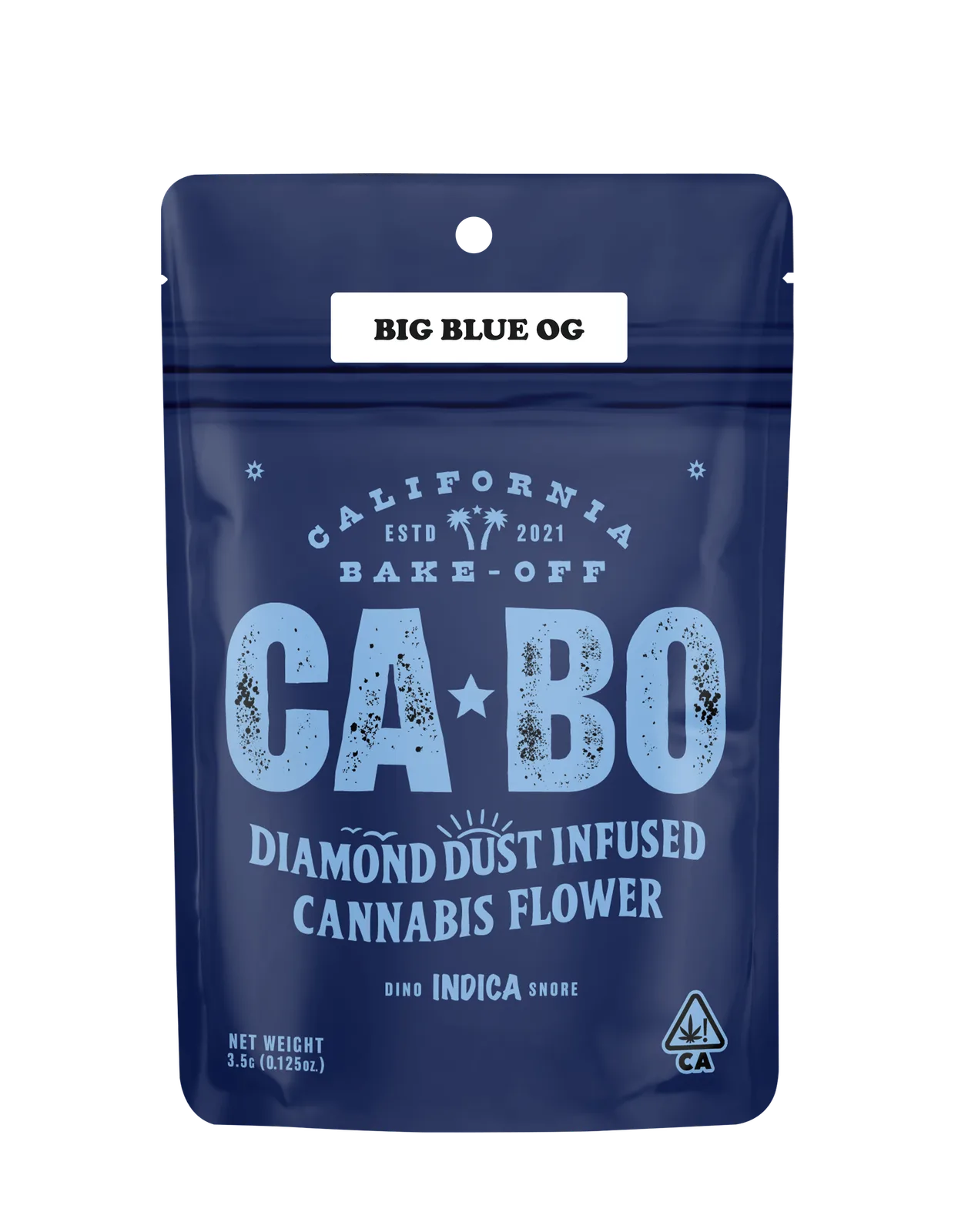 CABO Diamond Dust Infused 3.5g Flower - Big Blue OG - Indica