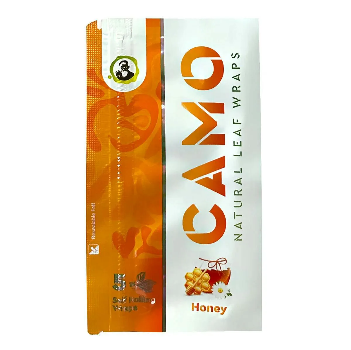 ROLLING PAPERS - CAMO - HONEY WRAPS - 5PK