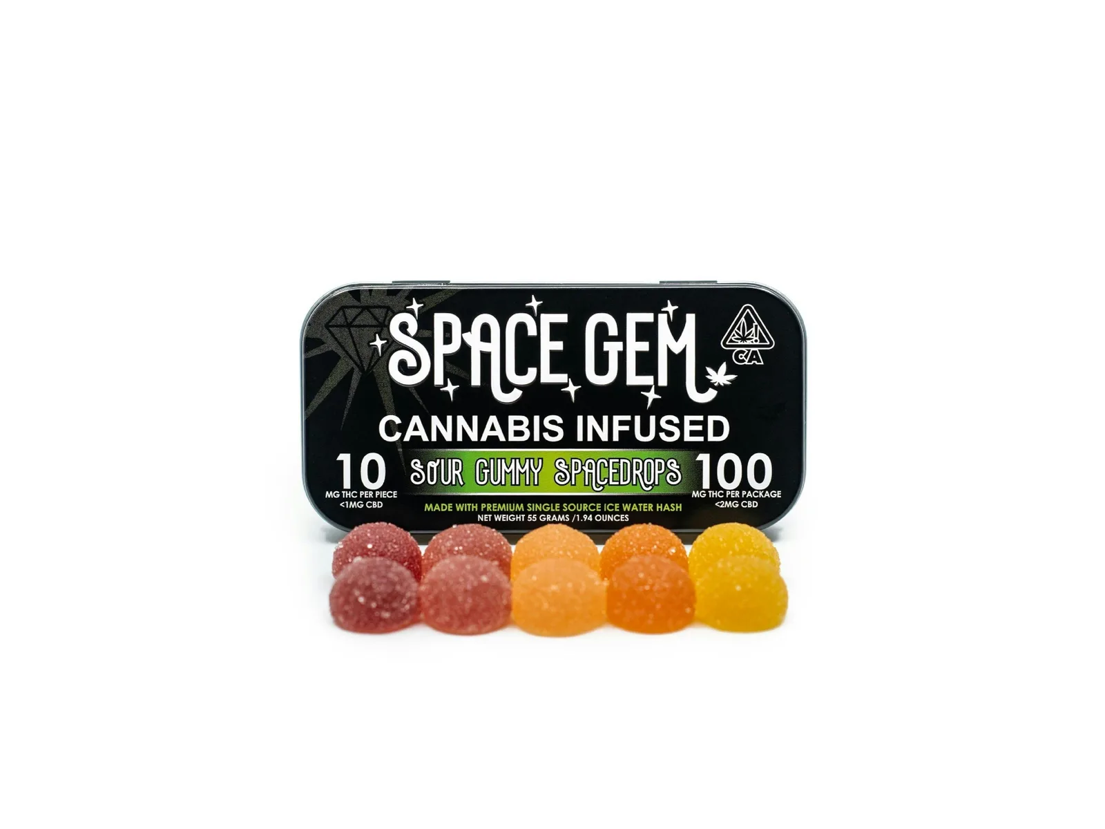 Space Gem Gummies Sour 100mg