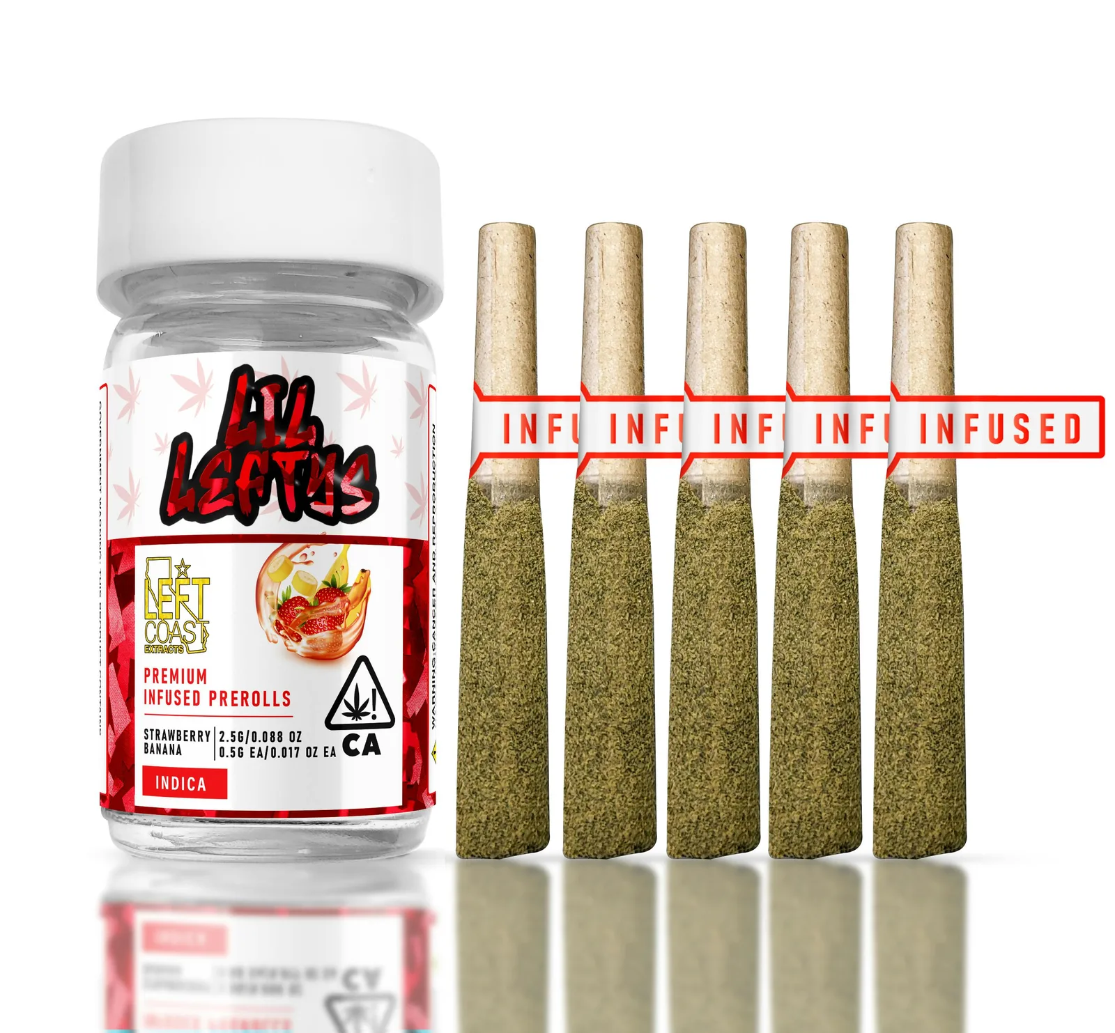 LIL LEFTYS Infused Prerolls - Strawberry Banana 🍓 🍌