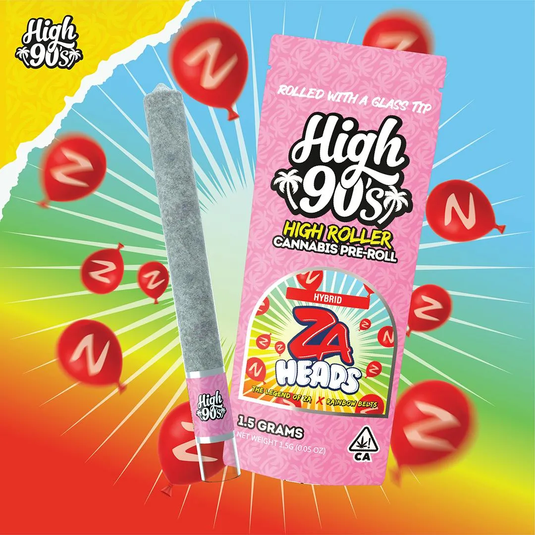 High 90s : ZA Heads 1.5g High Roller Pre-Roll