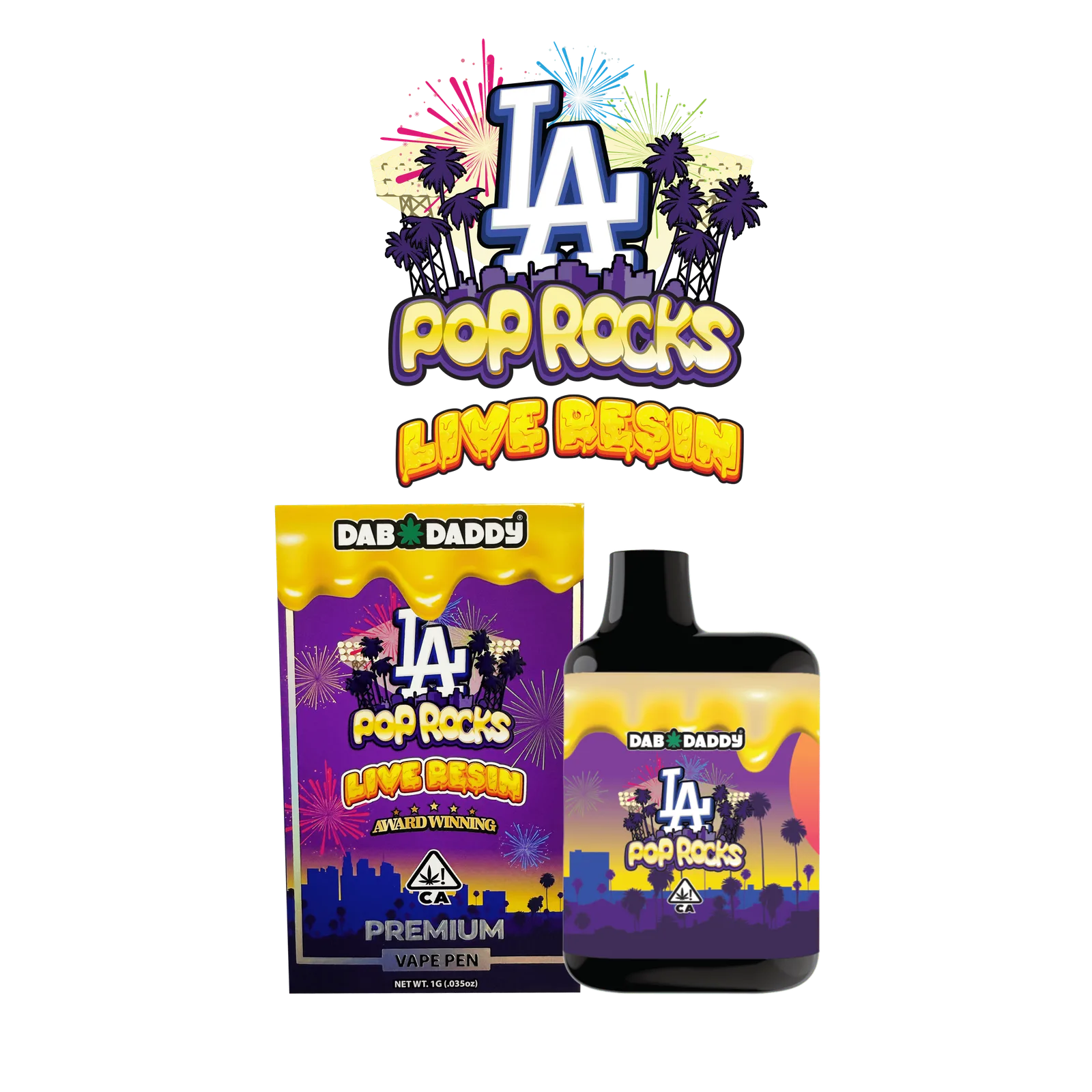 LA Pop Rocks Live Resin Dab Daddy® Vape 1g