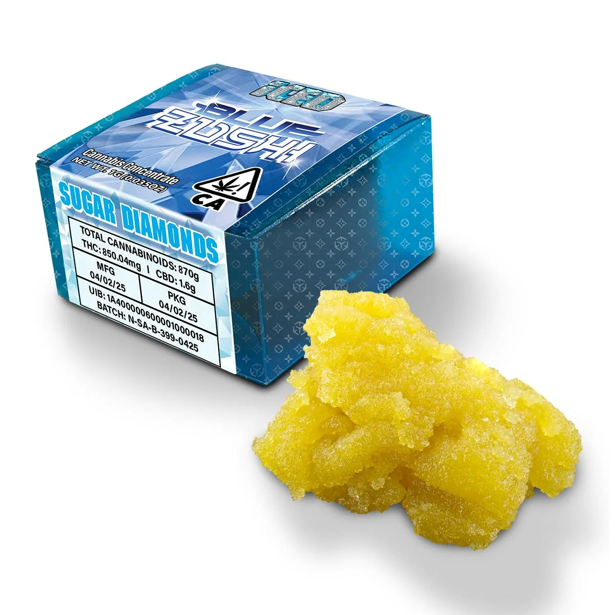 ICED - 1g - Sugar Diamonds - Indica - Blue Zushi
