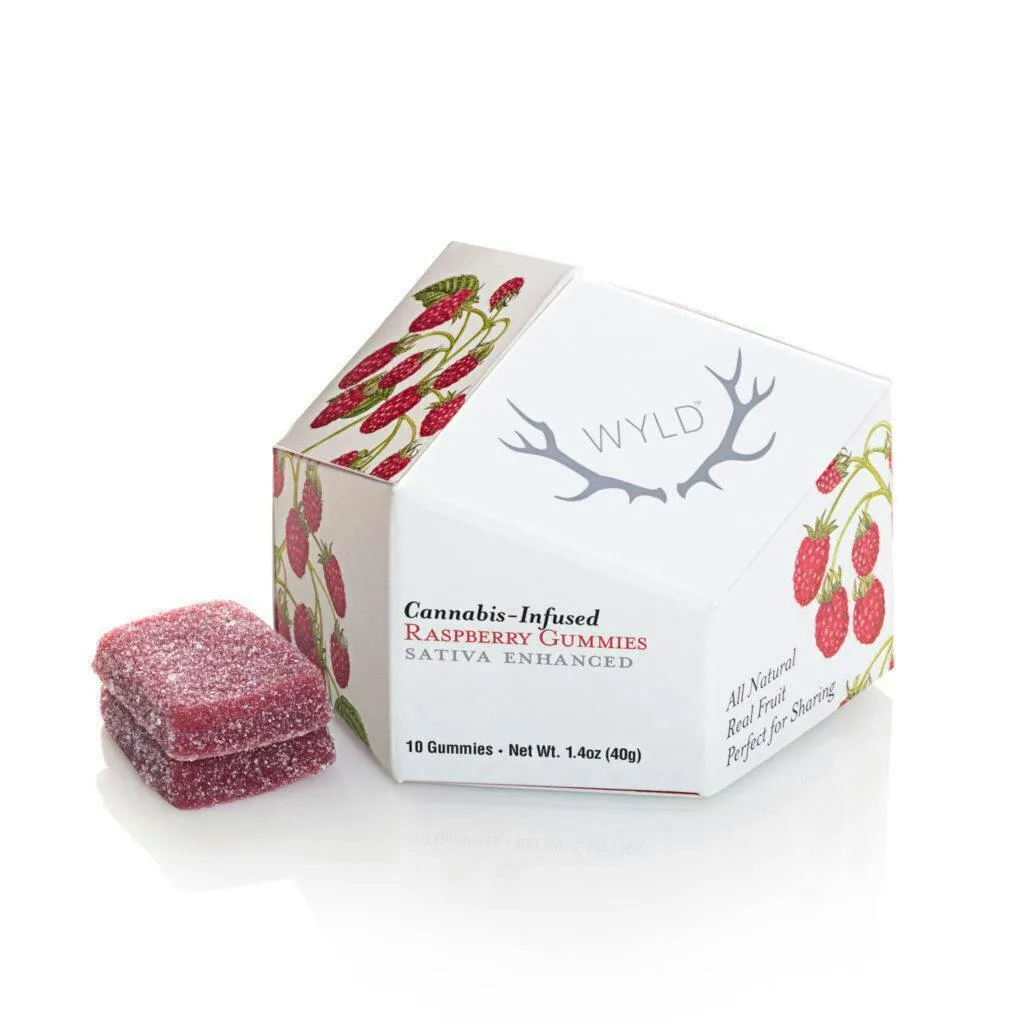 Raspberry Sativa Enhanced Gummies 1000mg | 10pk