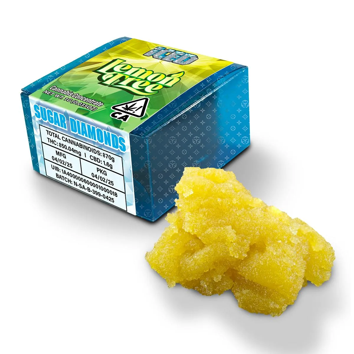 ICED - 1g - Sugar Diamonds - Sativa - Lemon Tree