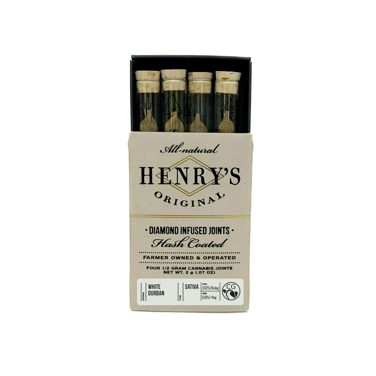 Henry's Original | White Durban | Infused Joints | 0.5g each | 4pk