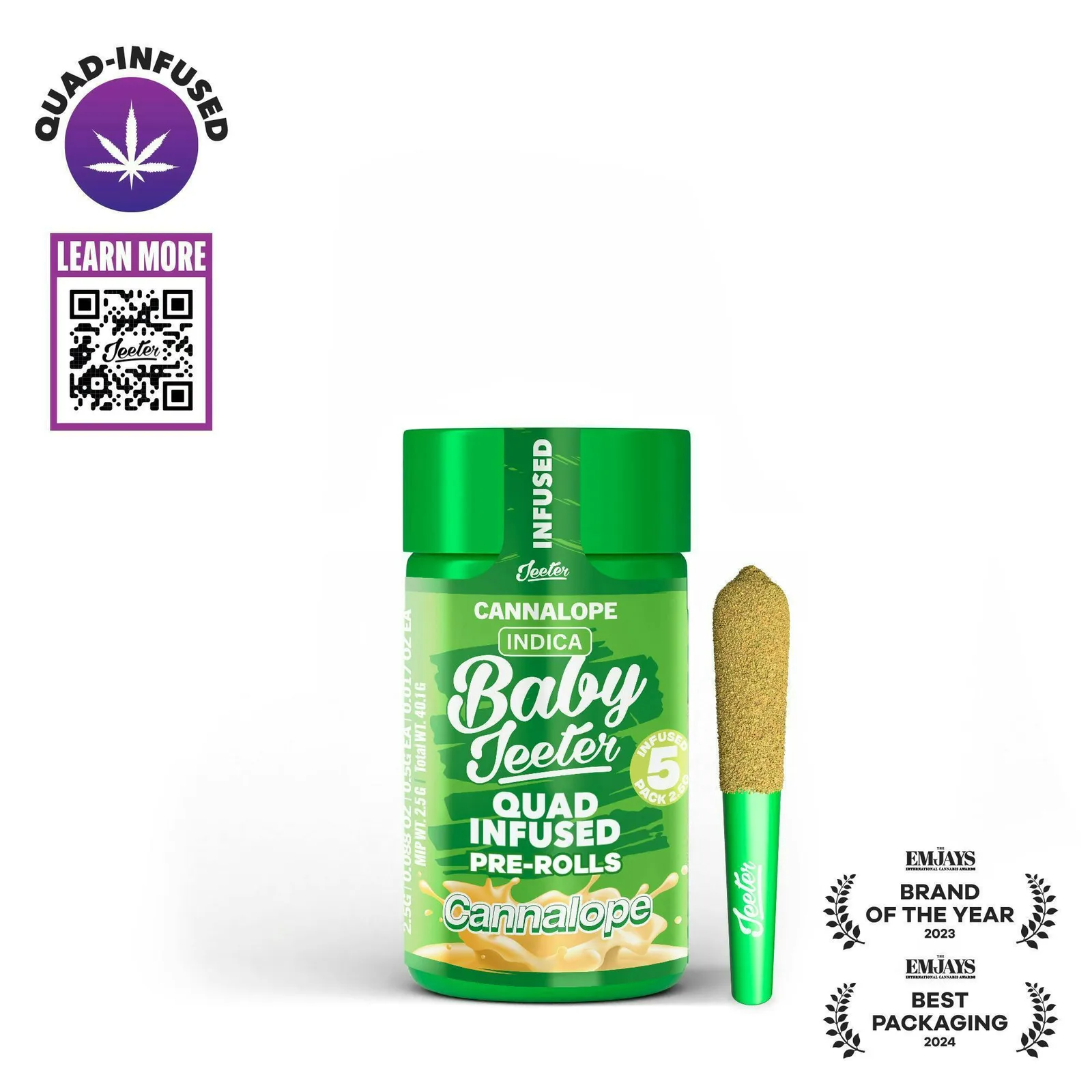 Jeeter | Cannalope | Quad-Infused Minis | 0.5g each | 5pk