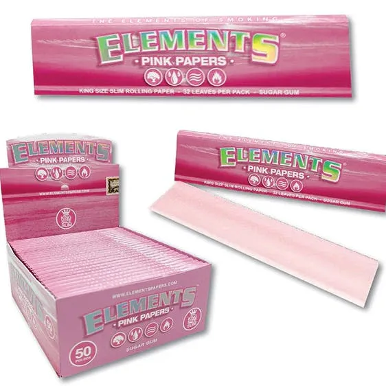 KING SIZE PINK PAPERS - ELEMENTS