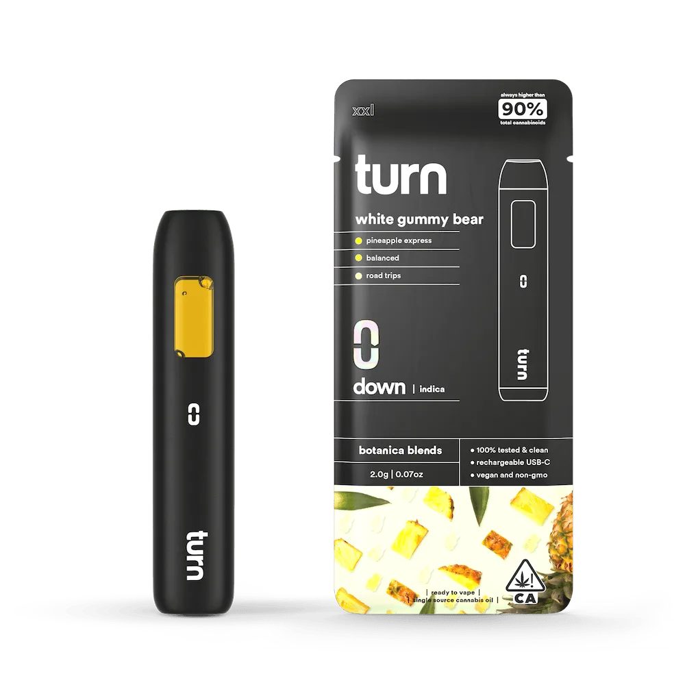 turn | White Gummy Bear | Disposable | 2g