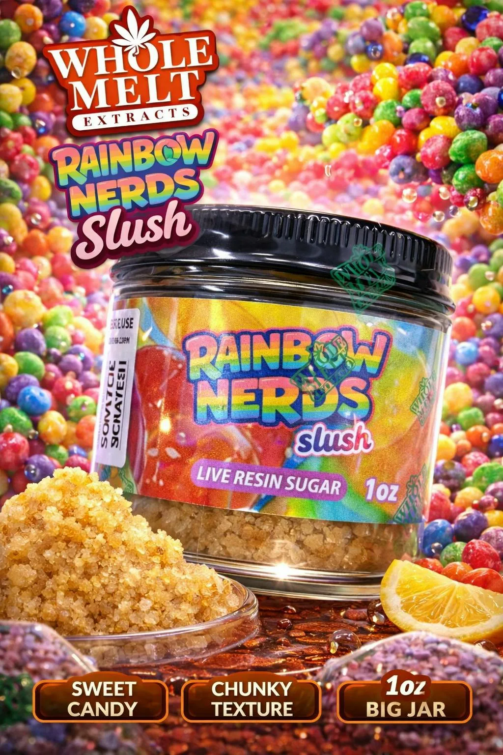 WHOLE MELT | RAINBOW NERDS (1OZ LIVE RESIN SUGAR)