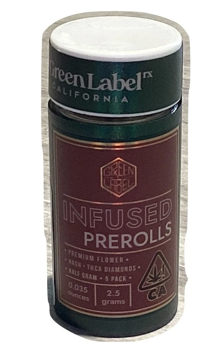 Green Label RX - Watermelon Z 5PK Infused Pre Rolls