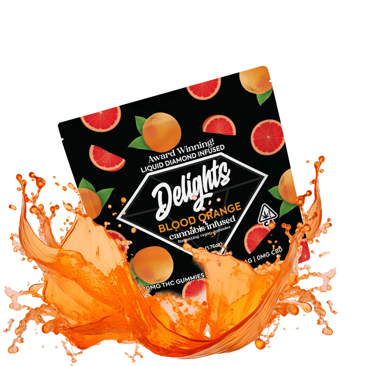 Blood Orange Delights Gummies Liquid Diamond Infused