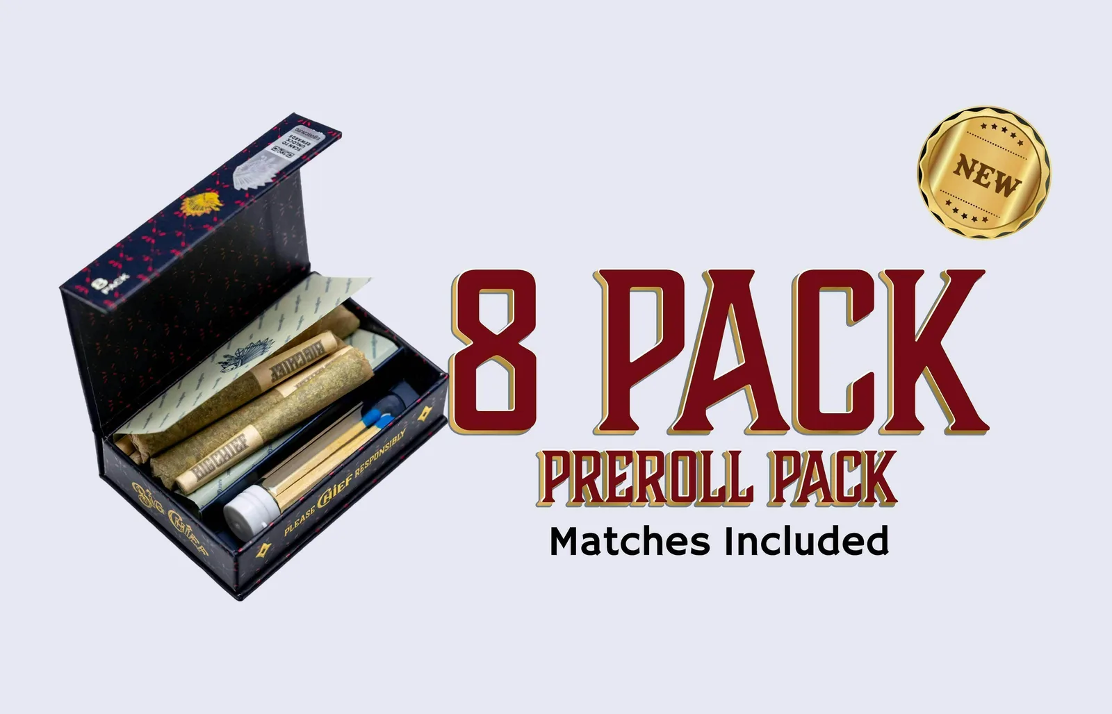 Big Chief Prerolls 8 Pack -WHITE FIRE