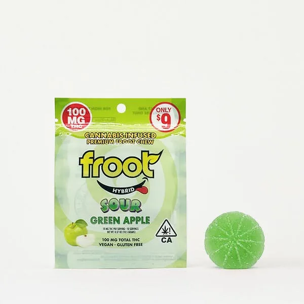 Froot - Sour Gummy - Green Apple 100mg