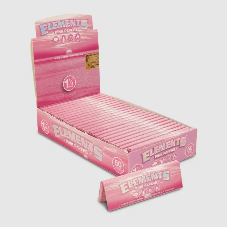 PINK 1.25" ROLLING PAPERS - ELEMENTS
