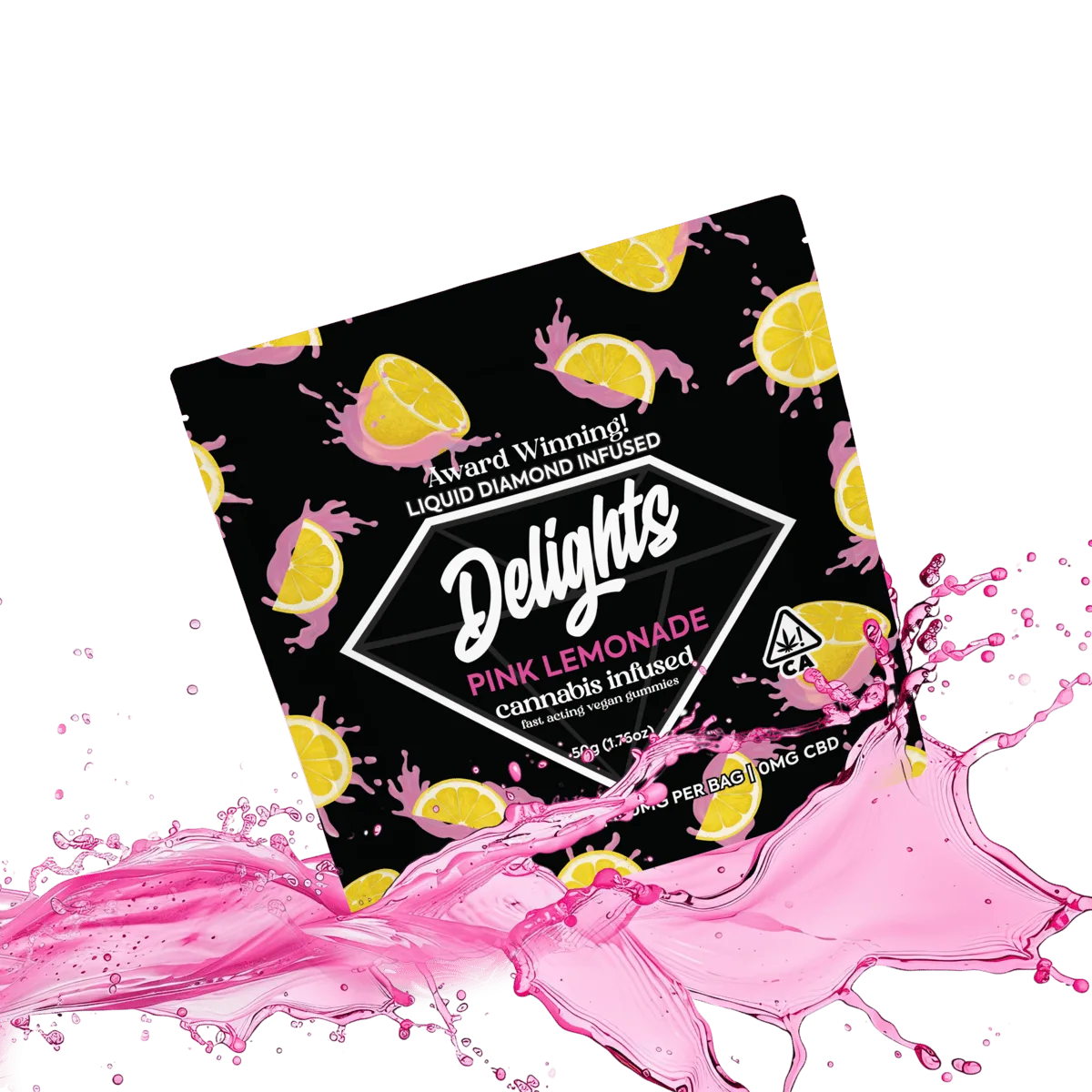 Pink Lemonade Delights Gummies Liquid Diamond Infused