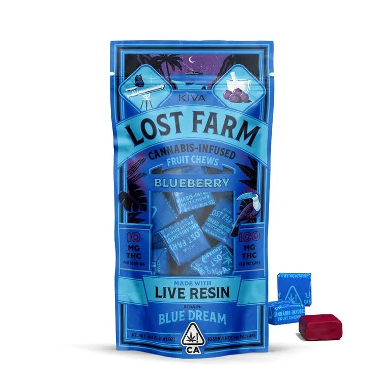 Kiva - Lost Farm Blueberry 'Blue Dream' Chew (100mg)