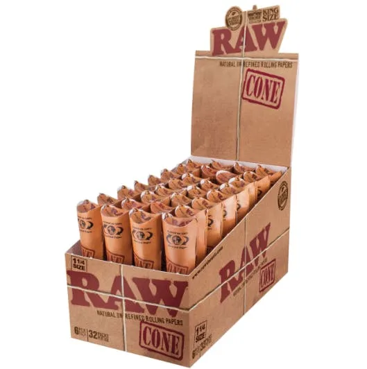 RAW CLASSIC 6pk Cones 1' 1/4