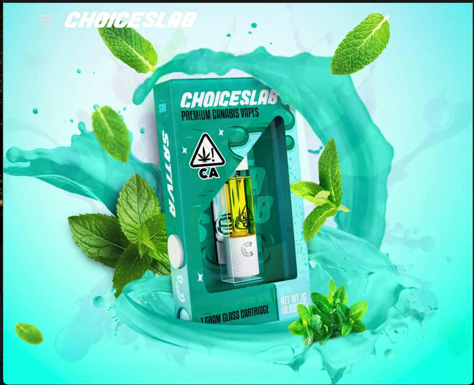 Choice LABS *Kush Mintz 1G (Glass) CARTRIDGE
