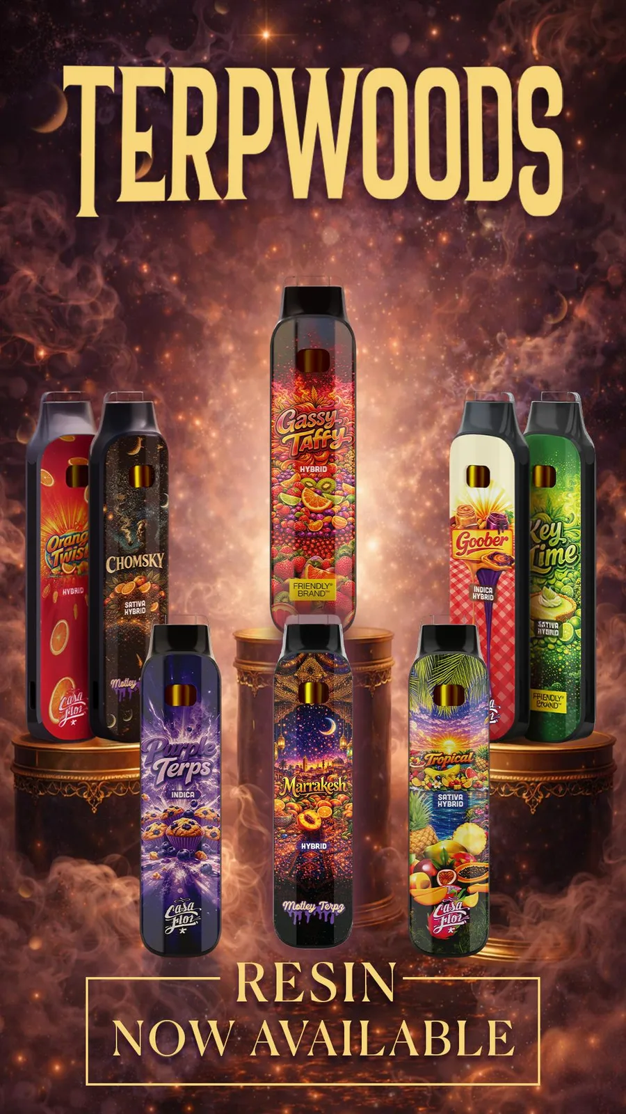 Terpwoods x Friendly Brand - 1g Live Resin AIO - Gassy Taffy