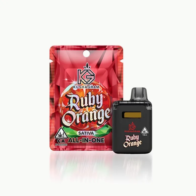 Ruby Orange AIO Vape 1g