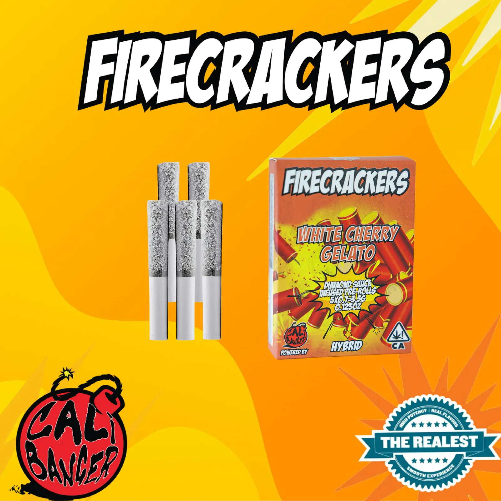 Firecracker Infused Pre Roll White Cherry Gelato 5 x 0.7 - 3.5 G