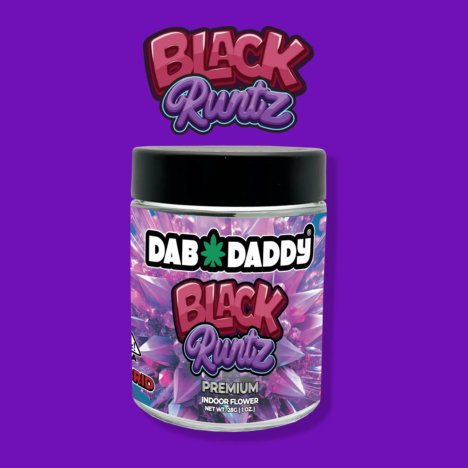 Black Runtz Flower Dab Daddy® 28g Premium Indoor Flower
