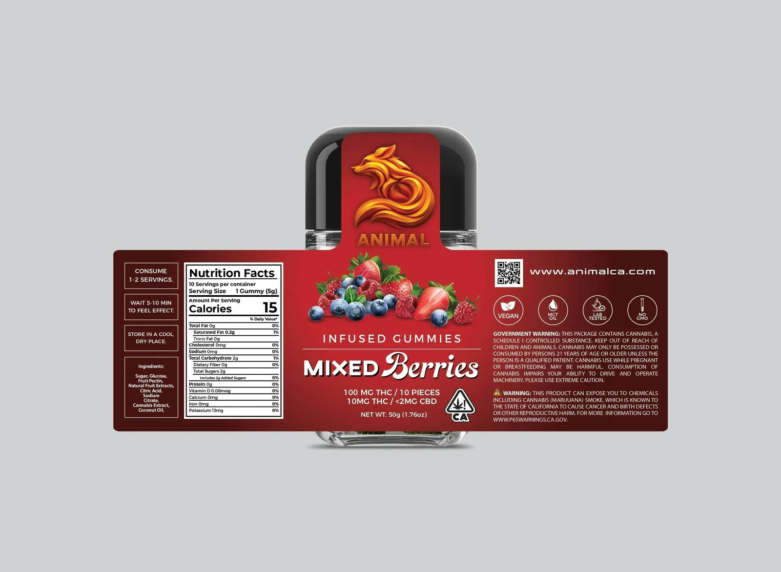 Mix Berry Gummies - 10 x 10mg/gummy