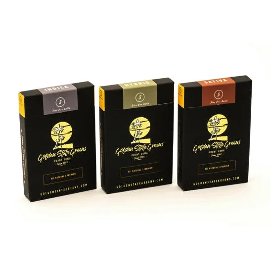 GOLDEN STATE GREENS 5pk pre rolls - Indica