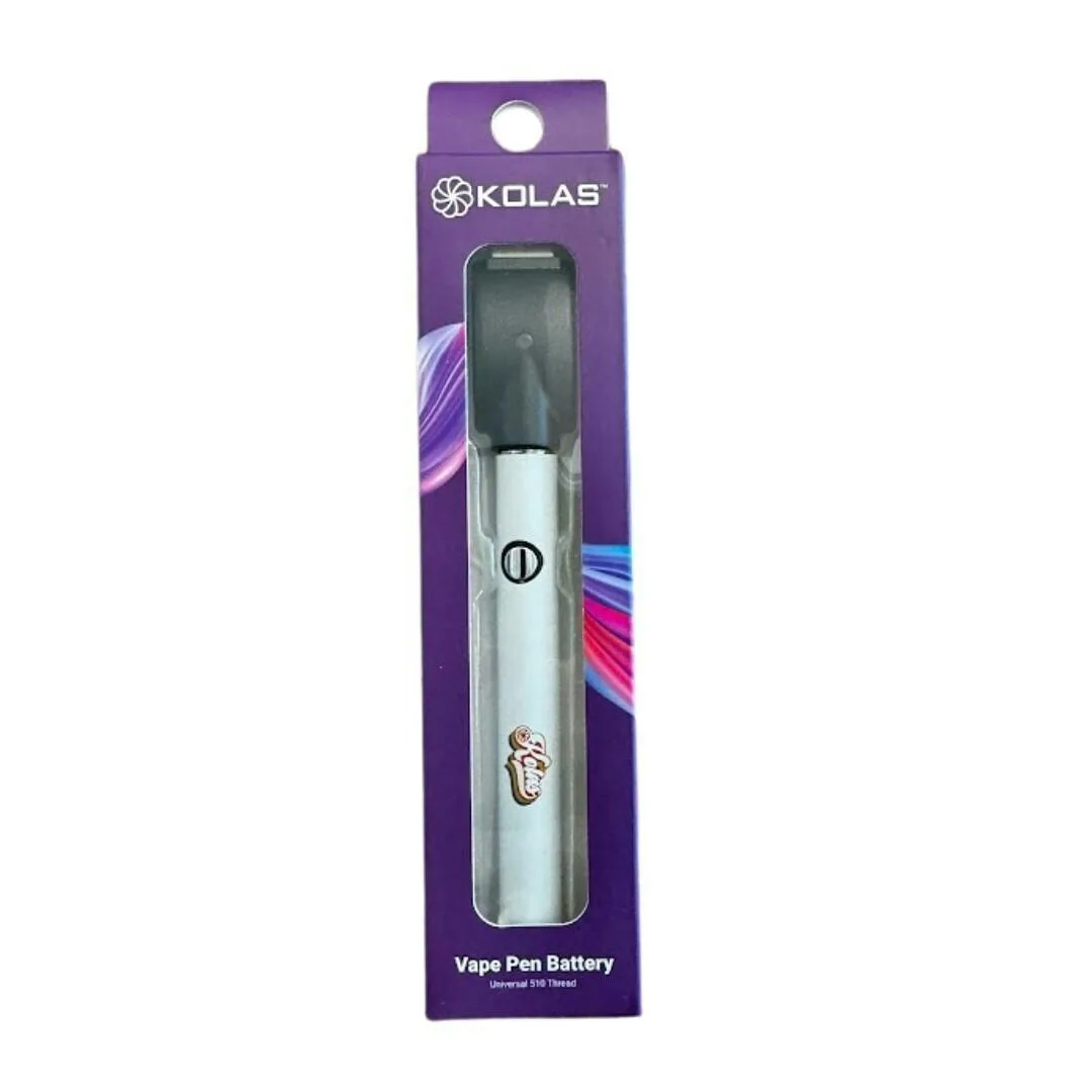 Kolas Branded Battery w/ Button 70's Logo White