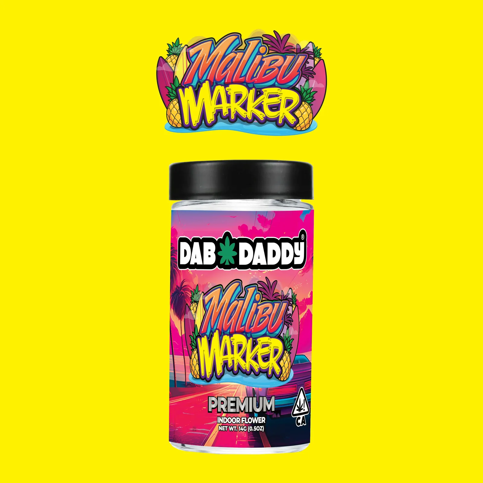 Malibu Marker Flower Dab Daddy® 14g Premium Indoor Flower