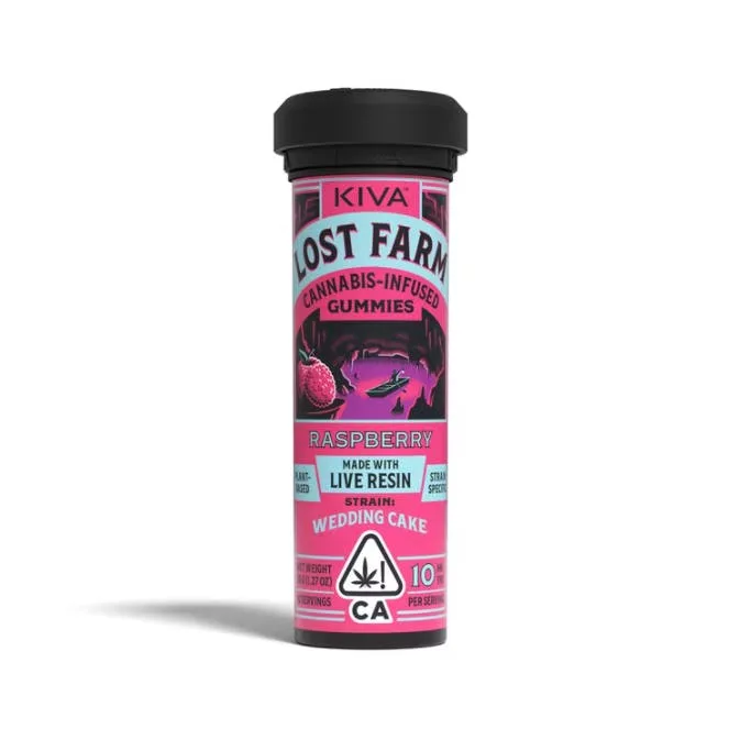 Kiva - Lost Farm Raspberry 'Wedding Cake' Gummies (100mg)