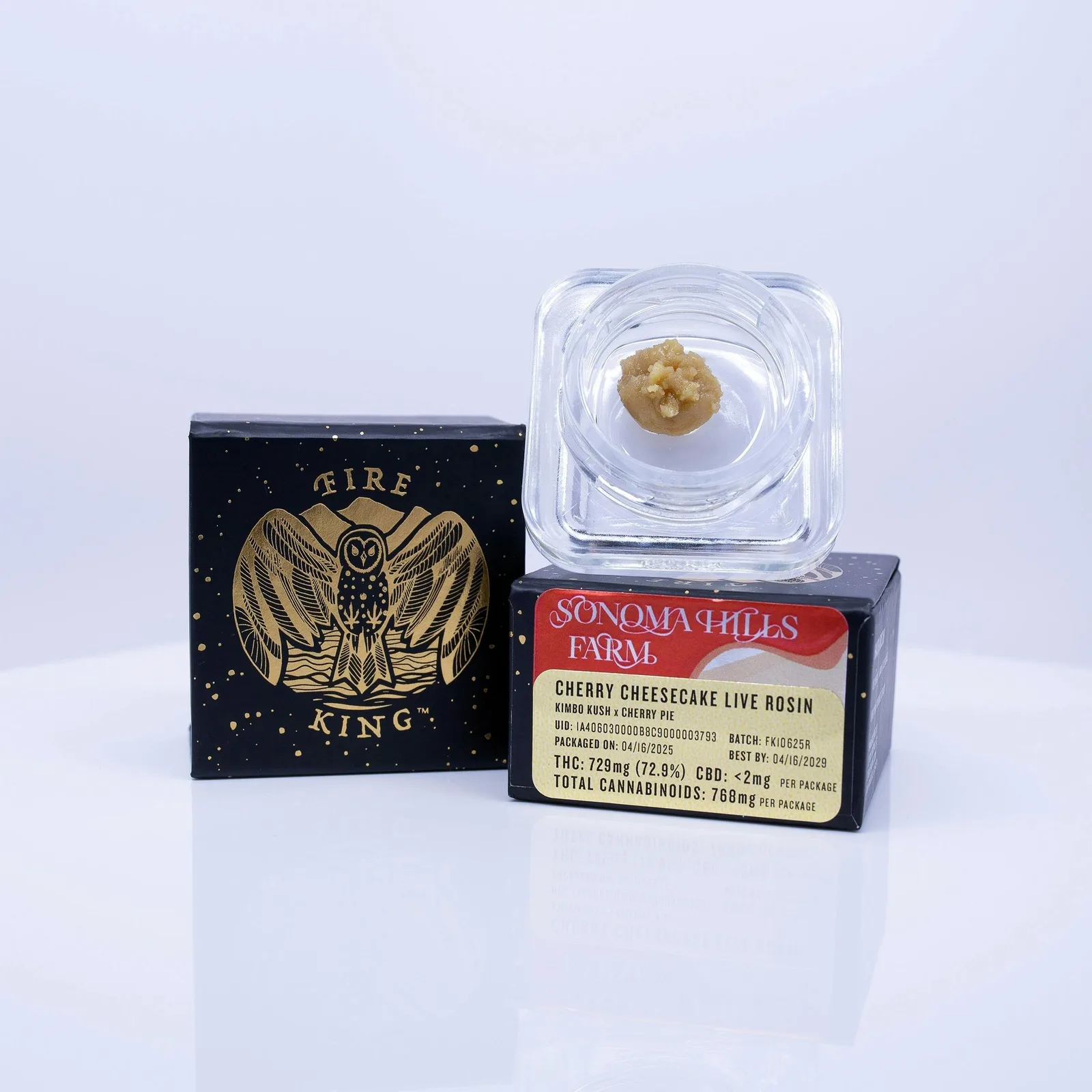 Fire King x Sonoma Hills Farms | Cherry Cheesecake | Live Rosin | 1g