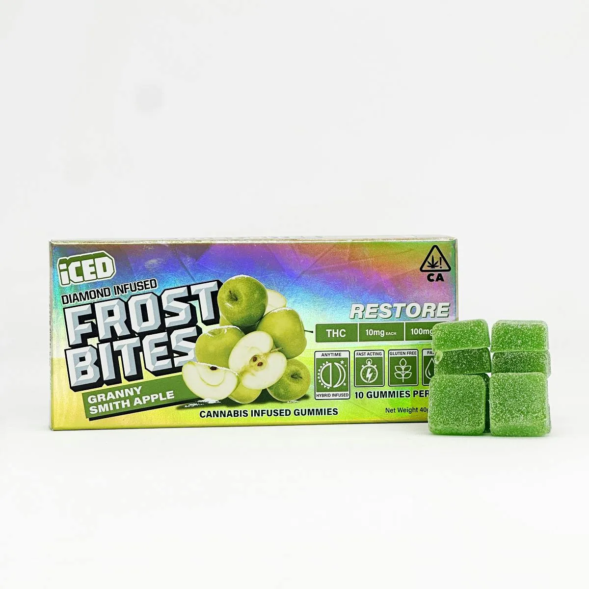 ICED - Gummies - Frostbites - Granny Smith Apple 100mg