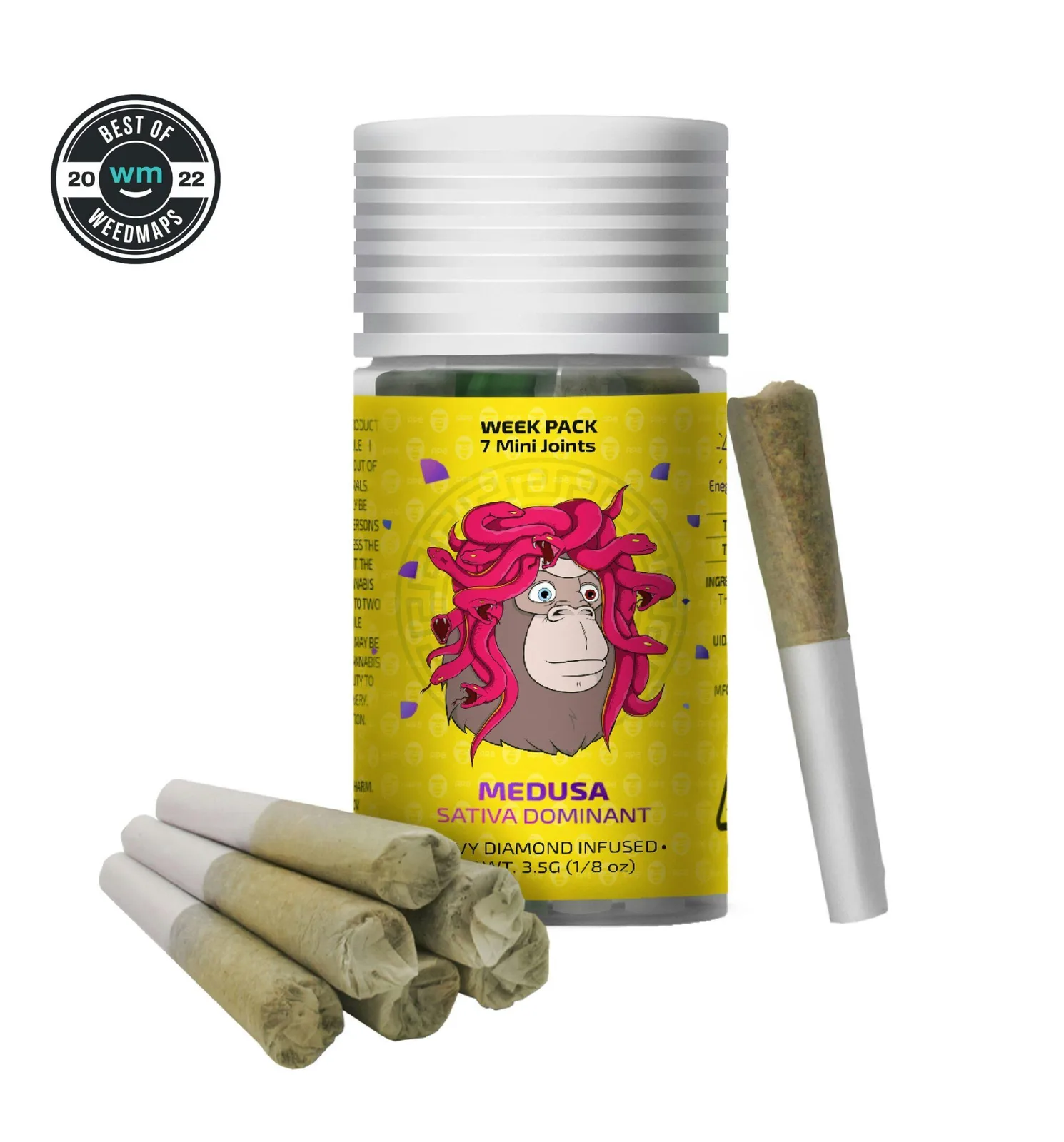 MEDUSA - 7 Diamond Infused Prerolls (3.5g | 0.5g each)