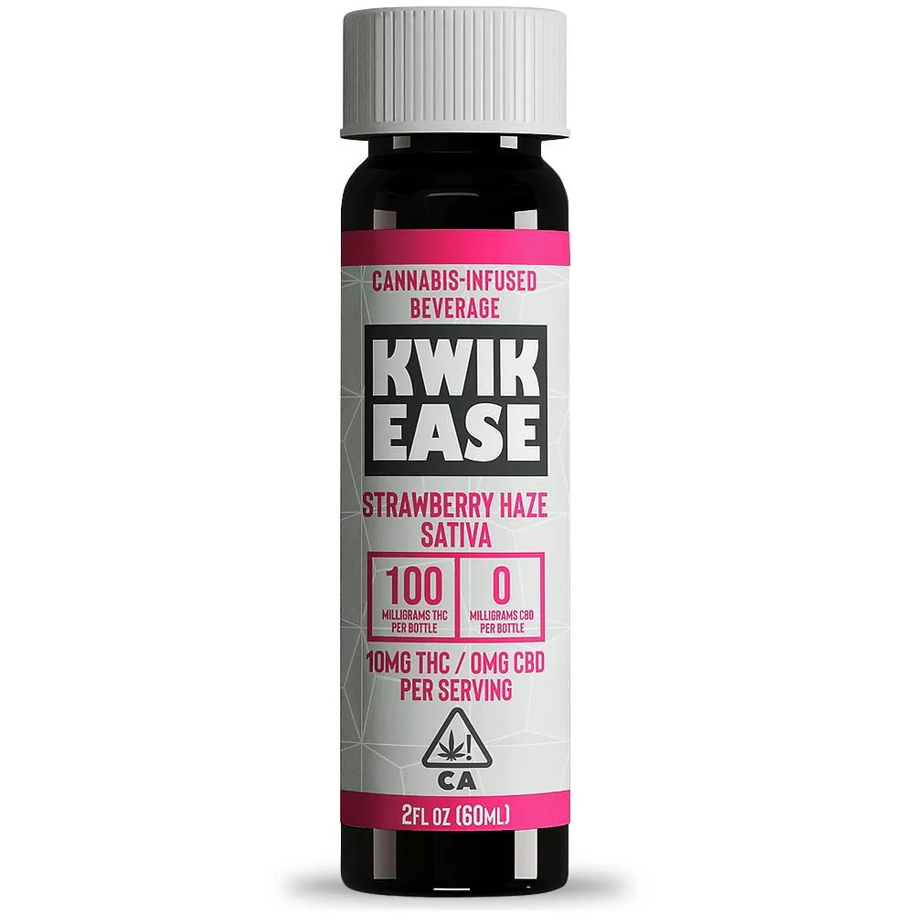 Kwik Ease Sativa THC Strawberry Haze Shot (100mg)