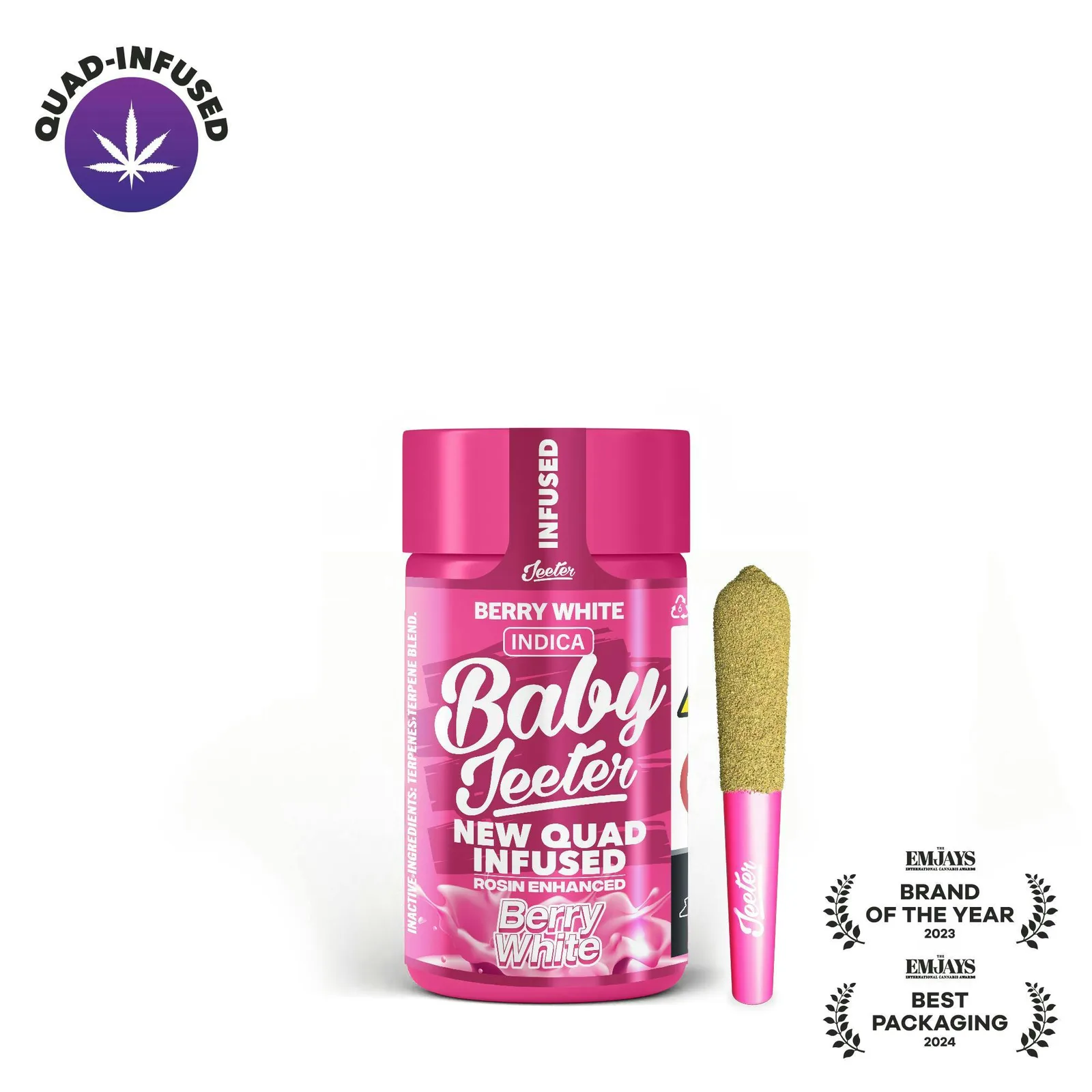Jeeter | Berry White | Quad-Infused Minis | 0.5g each | 5pk
