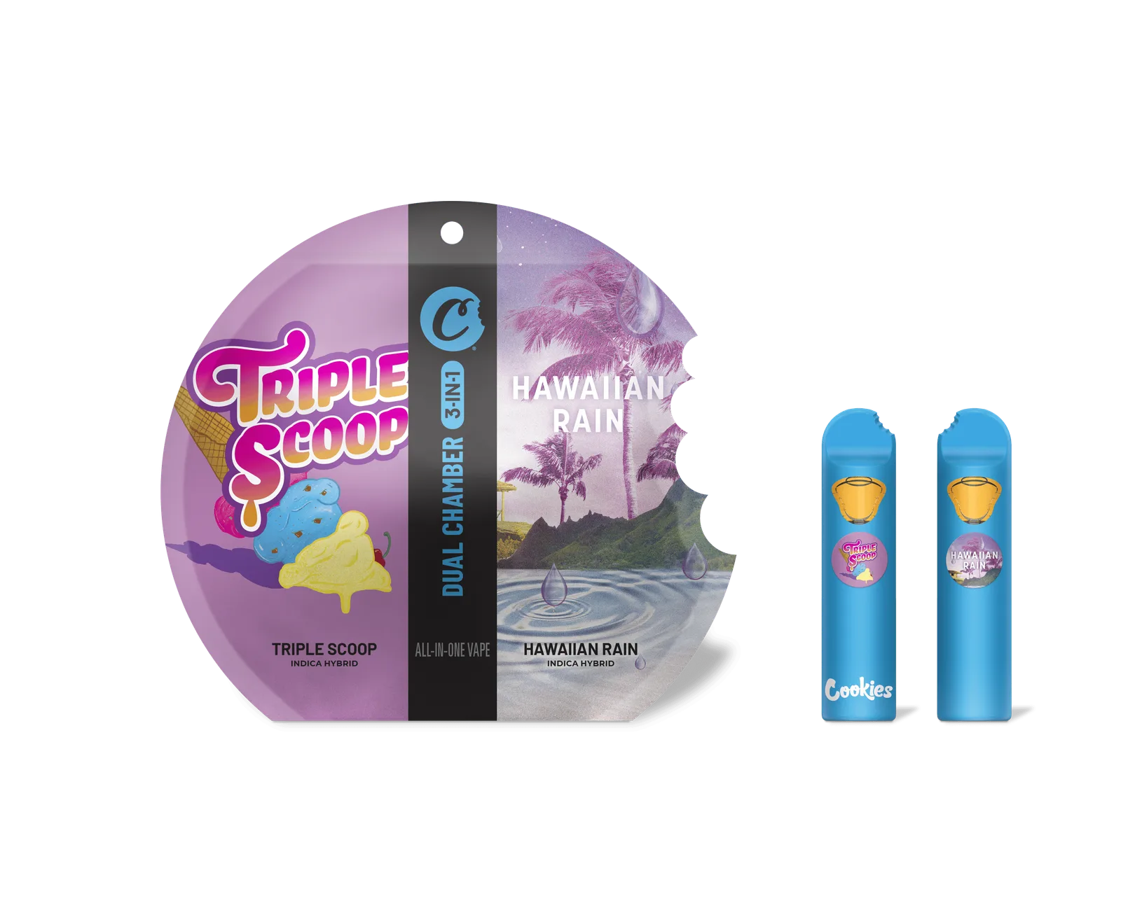 Cookies - 1G 3in1 AIO Dual Chamber - Triple Scoop x Hawaiian Rain