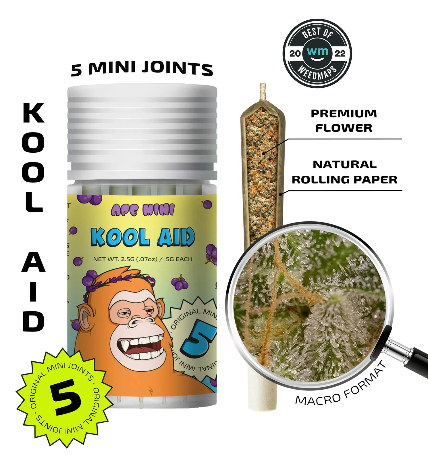 Kool Aid — 5 original mini joints (2.5g | 0.5g each)